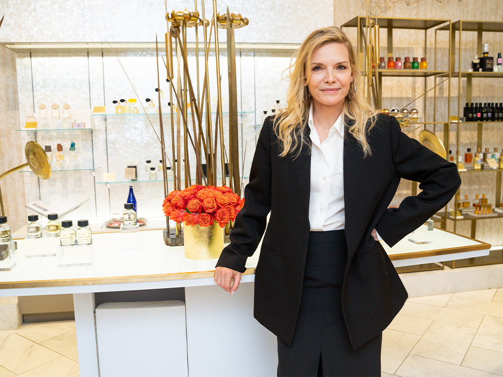 Michelle Pfeiffer Shares the 9 Beauty Brands She Can’t Get Enough of and Her “Fall in a Bottle” Fragrance Recipe