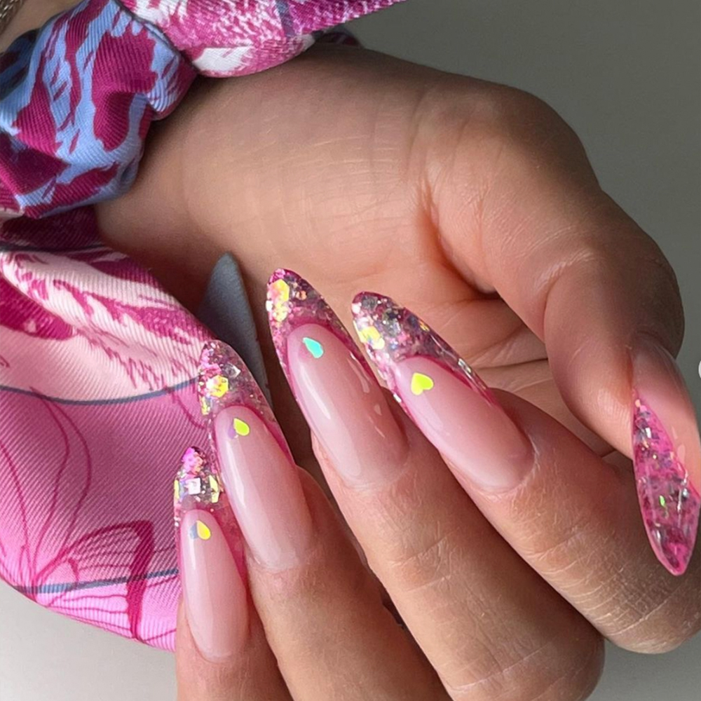 barbie-core-french-manicure