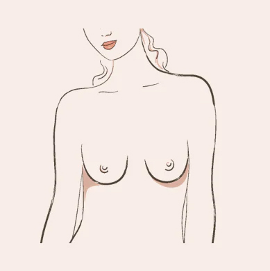 Slender breasts